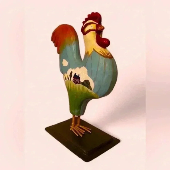🔻Vintage🔻RUSS Berrie Folk Art Rooster Figurine, 7’’🐔 - Picture 5 of 8